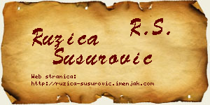 Ružica Susurović vizit kartica